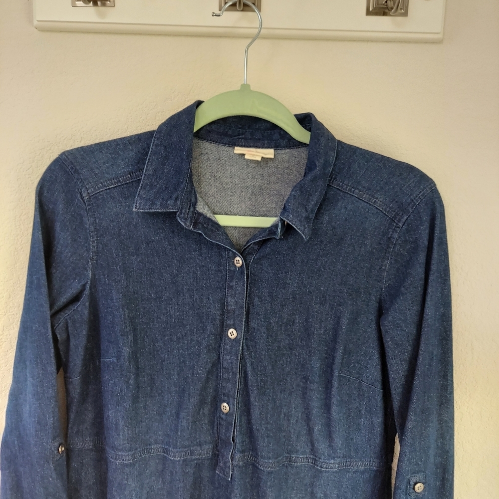 J.Jill denim dress, blue, size S petite.